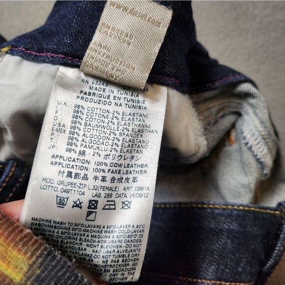 DIESEL grupee Zip women's jeans - diesel Super Slim - Skinny - Low Waist Sz 29 - Picture 4 of 14